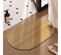 keepmore Alfombra de baño con Vetas de Madera Absorbente de Agua de Secado rápido de Lodo de diatomeas Resistente a Manchas de fácil Cuidado Antideslizante para la Entrada del baño