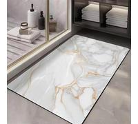 keepmore Alfombra de Piso de Tierra de Diatomeas con Patrón de Textura de Mármol de Lujo Ligero para Hogar Absorbente de Agua Antideslizante Estilo Tinta a Rayas para Baño