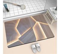 keepmore Alfombrillas de baño absorbentes de Tierra de diatomeas geométricas visuales Minimalistas para baño Alfombra de pie a Prueba de Polvo para la Entrada del hogar