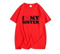 keepmore Camiseta Amo a Mi Hermana Camiseta Gráfica Amo a Mi Hermana Pequeña Tops Frases Divertidas Letras Impresas Ropa Conjunta Familiar