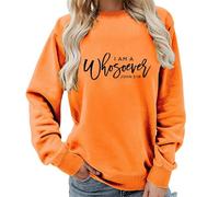 keepmore Sudadera con Estampado de Carta 'Yo Soy Un Cualquiera' Versículo de la Biblia Cristiana Pulóver para Mujer