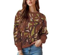keepmore Sudadera de Camuflaje Vintage para Mujer Mujer Camuflaje Cuello Redondo Manga Larga Otoño Al Aire Libre Senderismo Caza Pullover Jumper Tops