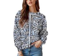 keepmore Sudadera de Mujer con Cuello Redondo Primavera Otoño Fresa Higo Lirio Flores 3D Impresa Vintage Mujer Camisa de Manga Larga Jersey Jersey Tops