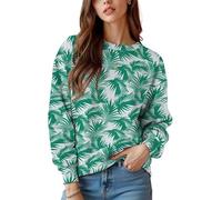 keepmore Sudaderas con Estampado Floral 3D para Mujer con Cuello Redondo Manga Larga Casual Primavera otoño Ajuste Suelto Tops