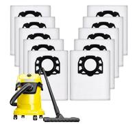 KEEPOW 10 Pack KFI 357 Bolsas de aspiradora para aspiradora Karcher en seco y húmedo