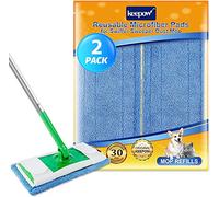 KEEPOW 2 almohadillas lavables reutilizables para mopa Swiffer Sweeper