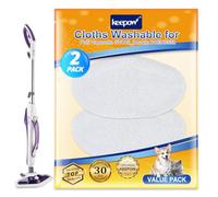 KEEPOW 2 toallitas de microfibra lavables para Polti Vaporetto SV440 Double, SV450, SV460, Reutilizables Serpilleres Compatible con Polti Limpiador Vapor Vaporetto Smart 100 T, Smart 40 Mop