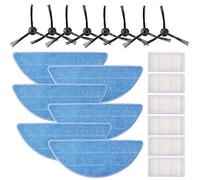 KEEPOW 20 pcs Accesorios para Chuwi ILIFE V3s Pro, V3s, V5, V5s, V5s Pro, Recambios para aspiradora Robótica de Limpiesza del Hogar, Incluye 8 Cepillos Laterales + 6 Almohadillas + 6 Filtros