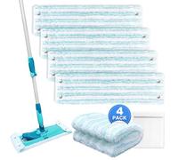 KEEPOW 4 Cabezales para Leifheit Combi/Clean Twist M, 42cm | Microfibra, Alta Absorción, Eliminación de Manchas, Lavable, para Todo Suelo, 42cm, Montaje Fácil