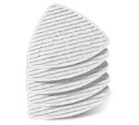 KEEPOW 5 fundas de repuesto para limpiador de vapor Vileda Steam Plus, almohadillas de microfibra a rayas blancas y grises, compatibles con mopa Vileda, lavable y reutilizable