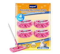 KEEPOW Almohadillas de Microfibra Reutilizables para Sweeper 2 en 1, Pack de 4, Rosa