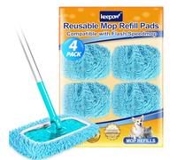 KEEPOW Almohadillas reutilizables para toallitas de repuesto de mopa de velocidad flash, repuestos de microfibra en seco y húmedo para kit de iniciación de mopa de velocidad flash, lavable a máquina