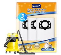KEEPOW Bolsas para aspiradora Kärcher WD 2 Plus, WD 3 | Bolsas de aspiradora para Kärcher WD 3, 3 unidades, filtración de alta eficiencia, para aspiradora Kärcher WD3 S, KWD 1