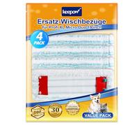 KEEPOW Juego de 4 cabezales de repuesto para Leifheit Profi XL Micro Duo / Profi XL Cotton Plus para todos los mangos de la mopa Leifheit XL, eficiente microfibra de repuesto