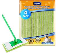 KEEPOW Juego de 4 paños de repuesto para mopa Swiffer Sweeper, color verde