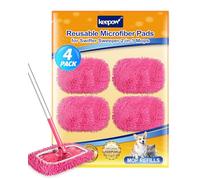 KEEPOW Pack de 6 para paños húmedos para Swiffer Suelos | 5 paños reutilizables para mopa Swiffer en húmedo y seco, lavable, con bolsa de lavado