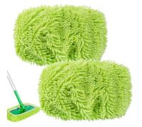 KEEPOW Toallitas de suelo reutilizables para mopa Swiffer, paños de microfibra lavables para toallitas húmedas y húmedas, para limpieza de suelos de madera dura, 2 unidades con bolsa de lavado