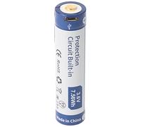 Keeppower 16650 - 2100 mAh, Batería Ion de Litio 3,7 V - 3,6 V - Protección PCB con Posibilidad de Carga USB P1621U