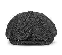 KeepSa Newsboy Casquillo Plano Sombreros Baker Boy Gorras - 8 Panel Peaky Herringbone Tweed Gatsby Hat Ivy Irish Cap para Hombres y Mujeres, Ajuste 56~62cm