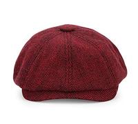 KeepSa Newsboy Casquillo Plano Sombreros Baker Boy Gorras - 8 Panel Peaky Herringbone Tweed Gatsby Hat Ivy Irish Cap para Hombres y Mujeres, Ajuste 56~62cm