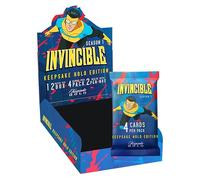 KEEPSAKE Invincible Season 1 Holo Hobby Box: 12 paquetes, 4 tarjetas por paquete, 2 reliquias garantizadas, Chase Gold Holo Parallels, lista de verificación de 600 cartas