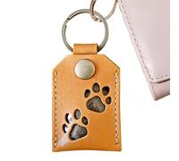 Keepsake Keychain para el pelo de mascotas - Square Verket Pender For Hair Collection, bolsa conmemorativa portátil con accesorio de hebilla de cuero artificial | Sco Mochila Encanto