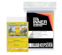 KEEPSEVEN® Fundas interiores Exact Fit | fundas de doble manga transparente | MTG Magic, Pokémon, Flesh and Blood, Match Attax