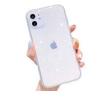 KEEPXYZ iPhone 11 Case Bling, Clear Glitter Sparkle Case for Women [Anti-Shock Matte Edge Bumper Design] Cute Slim Soft Silicone Gel Phone Case Compatible for Apple iPhone 11 6.1''-Clear