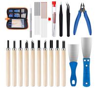 KEESIN 31 piezas accesorios de impresora 3D Kit de herramientas, agujas de limpieza, pinzas, alicates, cortador de limpieza, cincel, con caja de almacenamiento para quitar impresión 3D, limpiar