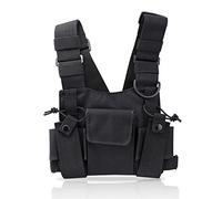KEESIN Radio Walkie Talkie Bolsillo en el Pecho Bolsas de arnés Mochila Funda Radios bidireccionales Estuche Accesorio Poseedor (Negro)