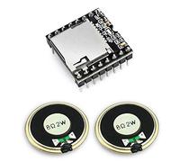 KeeYees Mini MP3 DFPlayer Player Módulo con Altavoz Redonda 2W 8Ohm para DIY Compatible con Arduino