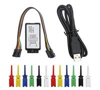 KeeYees USB Analizador Lógico con 12PCS 6 colores Gancho de Prueba Set Cable USB 24MHz 8CH 8 canales UART IIC SPI Depuración para Arduino para ARM FPGA M100 SCM