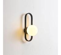 KEFA Aplique de pared moderno sin alambre, funciona con pilas, con pantalla de globo blanco y bombilla regulable, lámpara de pared sin cable para dormitorio, salón, baño, sala de estar, vestíbulo