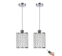 KEFA Lámpara colgante recargable que funciona con pilas con control remoto, no cableada, luces colgantes alimentadas por pilas, lámpara de araña de cristal inalámbrica para colgar en el techo de la