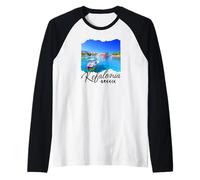 Kefalonia Grecia Souvenir/Kefalonia Camiseta Manga Raglan