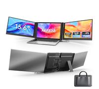 KEFEYA 15.6" Monitor Portátil para Portátil FHD 1080P IPS Extensor Pantalla Portatil, Laptop Screen Extender Plug & Play HDMI, Type-C, USB-A para Windows, Mac, Android, Chrome para Laptops 13”-17.3"