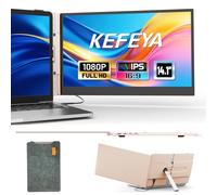 KEFEYA Extensión de pantalla para portátil, monitor portátil de 15,6 pulgadas para todos los ordenadores portátiles, FHD 1080P, nueva actualización de viaje, doble pantalla, Plug and Play para Windows
