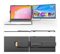 KEFEYA Monitor Portatil 14” FHD 1080P IPS Extensor Pantalla Portatil, Doble Pantalla para Portatil, Laptop Screen Extender Plug & Play para Windows, Mac, Android, PS5 para Laptops 13-17.3"