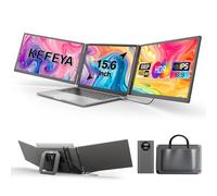 KEFEYA Monitor Portátil 15.6” con Power Bank Conexión de Cable de una línea Plug and Play Pantalla Portatil FHD 1080P Extensión de Pantalla para M AC Windows