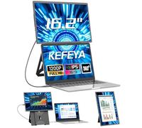 KEFEYA Monitor Portátil, 16.2" FHD 1200P Extensión de Pantalla para Portátiles, Monitor con Soporte Magnético Giratorio 360°, Monitor Viaje Todos los Portátiles, Plug & Play Windows/Mac/Chrome/Xbox/PC