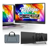 KEFEYA Monitor Portátil para Portátil, Extensor de Pantalla para Portátil de 14" FHD 1080P IPS 300nit Doble Pantalla, Funciona con Mac Windows Android Chrome Linux, Altavoces Incorporados