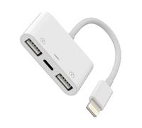 Kefiany Adaptador Lightning a USB para iPhone OTG para Cargador rápido, teclados, Lector de Tarjetas, cámara, ratón, hub, Accesorios, Cable de Carga, 14, 13, 12, 11, Pro MAX, Mini 8, 7 Plus, XS, XR
