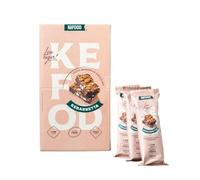 Kefood Kebarretta Crunchy Coco y Almendra - Caja 12 Unidades - Barrita Keto Chocolate Negro - Solo 1,8 g de Hidratos de Carbono, Sin Azúcar y Sin Gluten - Con Aceite MCT y Fibra - 12x40 g