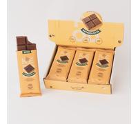 Kefood Ketavoletta Chocolate con Leche de Coco y Avellanas - Caja 12 Piezas - Tableta Keto Sin Azúcar - Con Aceite MCT, Colágeno y Proteínas - Snack Bajo en Carbohidratos - 12x40g