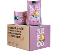 Kefood Ketriangolo Caja 8 Piezas - Snack proteico de lentejas y garbanzos - 26% proteínas vegetales, bajo en carbohidratos y sin gluten - No frito, vegano y rico en fibra - 8x30 g (240 g en total)