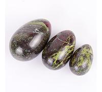 Kegel - Juego de 3 huevos de piedra con sangre de dragón, bolas de cuarzo de cristal natural, 3 unidades
