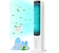 KEGIAN - Acondicionadores de aire portátiles sin ventanas, ventiladores de enfriamiento de 41 pulgadas que soplan aire frío, enfriador de aire evaporativo con 4 modos y 3 velocidades, temporizador de