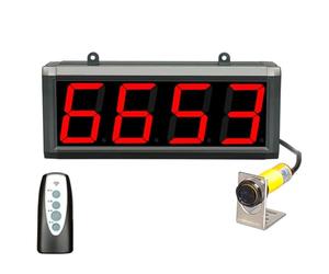 KEhtu Contador Digital LED, Contador Más-Menos De 3 Pulgadas, Contador De Visitantes De hasta 9999 Personas, para Líneas De Montaje, Cintas Transportadoras, Conteo De Flujo De Pasajeros