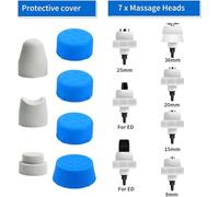 KEhtu Dispositivo De Terapia De Ondas De Choque, Máquina De Terapia De Ondas De Choque Enfocada con 7 Cabezales De Masaje, Masajeador De Músculos Profundos para Aliviar El Dolor