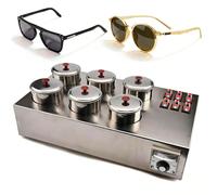 KEhtu Máquina de teñido de Lentes ópticos de 1400 W, Equipo de teñido de Lentes para Gafas con 6 interruptores Independientes y Temperatura Ajustable